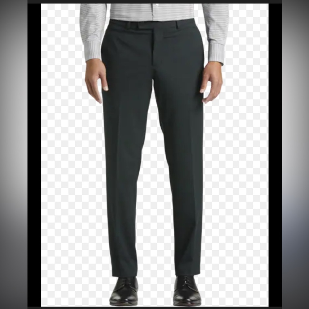 NWT Egara men's Slim fit Black Dress Pants 33 x 33